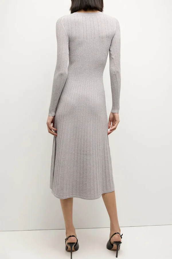 Veronica Beard Kleider<Strickkleid Nami in Silber