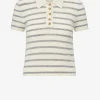 Veronica Beard Pullover<Strickshirt Brandt in Ivory/Heather Grey
