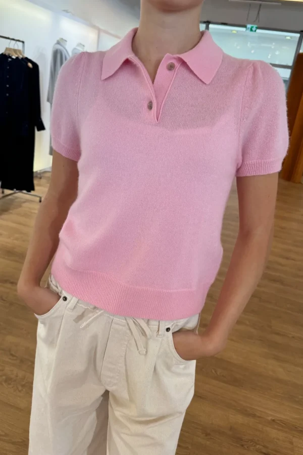 Allude Pullover<Strickshirt Polo in Pink