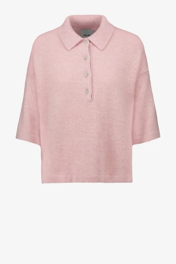 Allude Pullover<Strickshirt Polo in Rosa