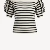 Ulla Johnson Pullover<Stricktop Ottilie in Noir Stripe