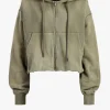 R13 Hoodies & Sweatshirts<Sweatjacke Balloon Zip Up in Faded Olive