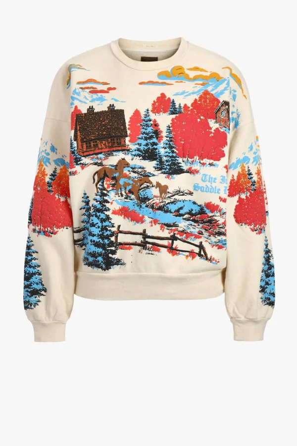 Mother Hoodies & Sweatshirts<Sweatshirt Drop Square in Cabin Fever