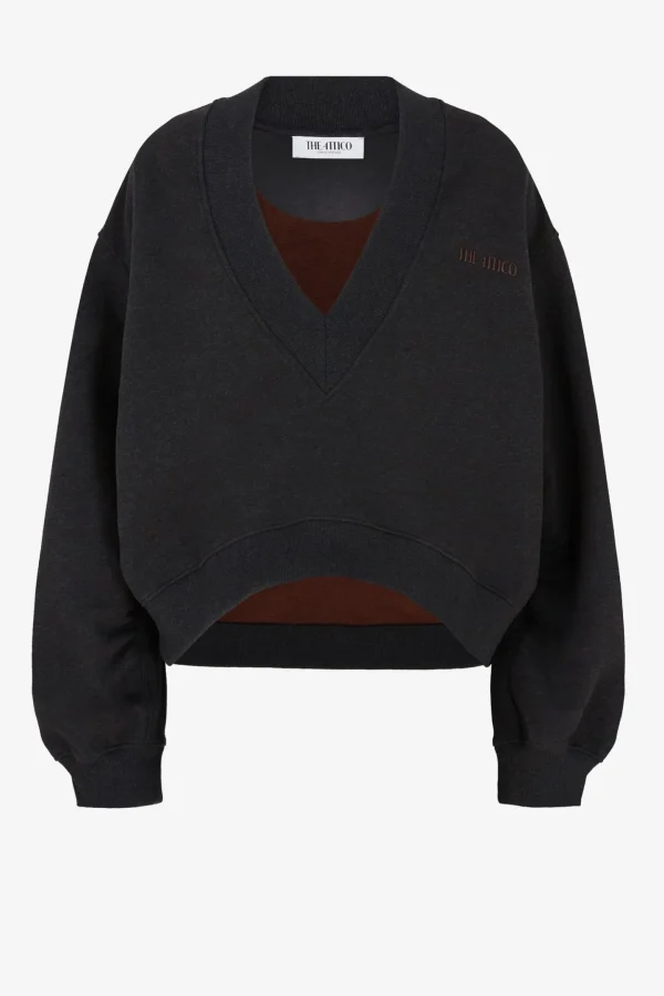 The Attico Pullover<Sweatshirt Fade in Schwarz/Braun