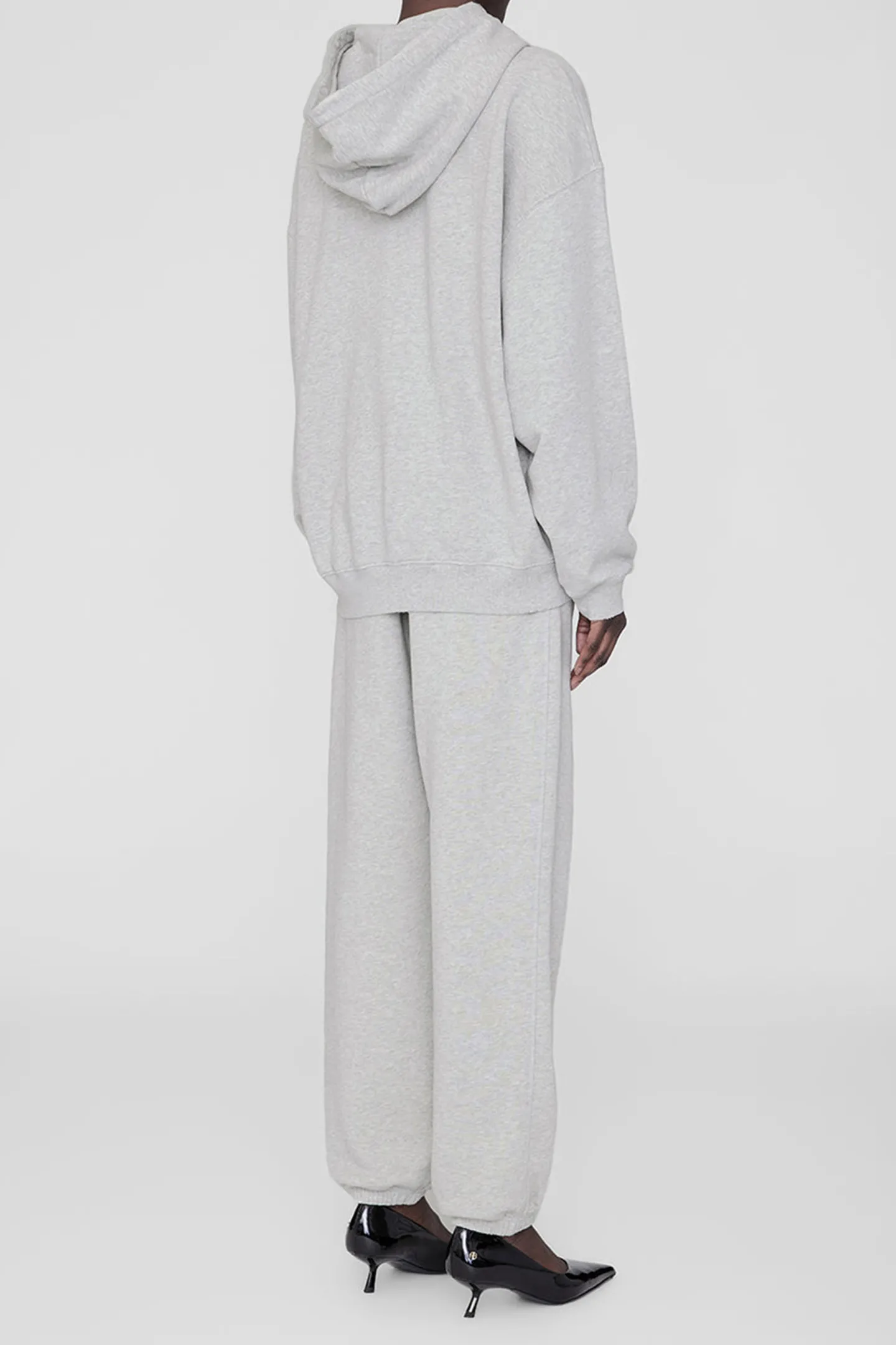 sweatshirt_harvey_signatu_2.webp Anine Bing Hoodies & Sweatshirts<Sweatshirt Harvey Signature in Heather Grey