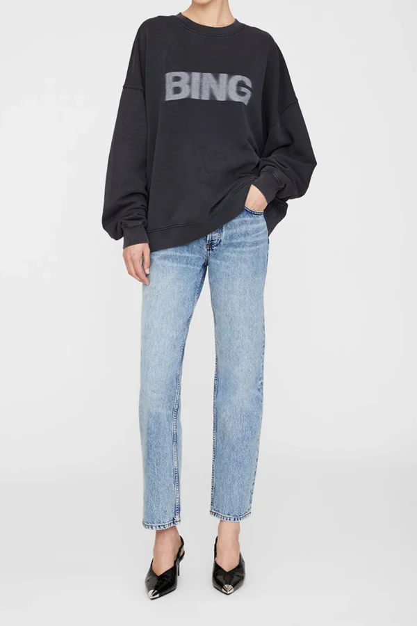 Anine Bing Hoodies & Sweatshirts<Sweatshirt Miles Blur in Schwarz