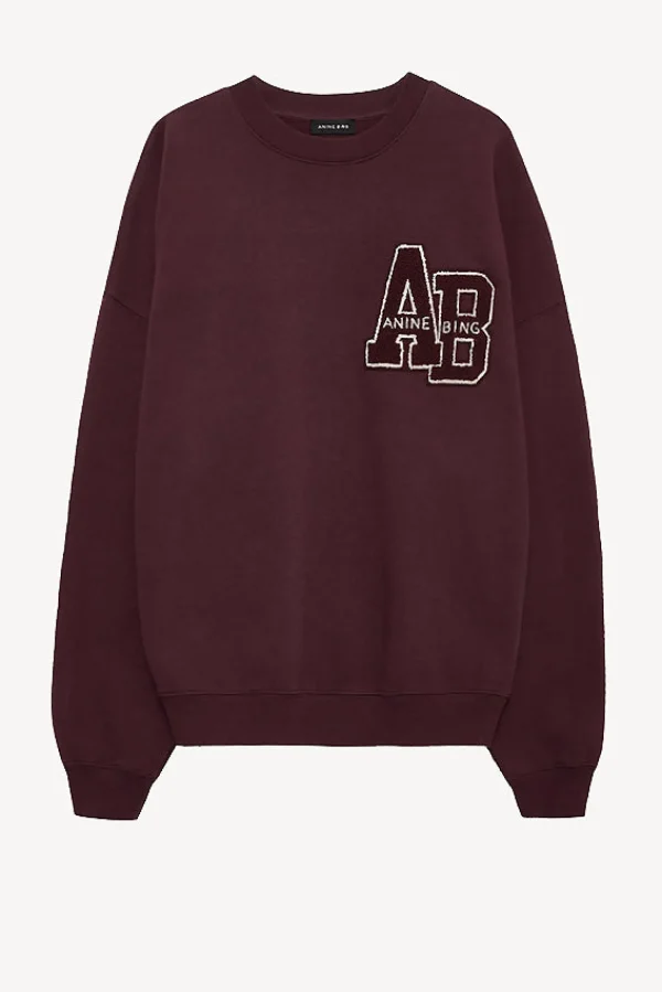 Anine Bing Hoodies & Sweatshirts<Sweatshirt Miles in Dark Burgundy