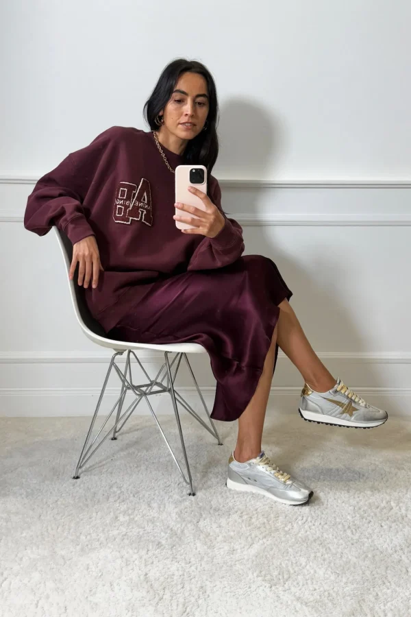 Anine Bing Hoodies & Sweatshirts<Sweatshirt Miles in Dark Burgundy