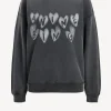 Anine Bing Hoodies & Sweatshirts<Sweatshirt Spencer Hearts in Washed Black