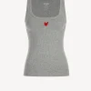 Anita Hass Shirts, Tank Tops & Longsleeves<Tank Top 'Heart' in Light Grey