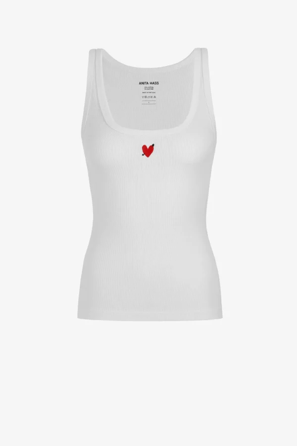 Anita Hass Shirts, Tank Tops & Longsleeves<Tank Top 'Heart' in Weiß