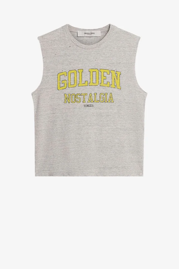 Golden Goose Shirts, Tank Tops & Longsleeves<Tank Top Journey in Grau/Gelb