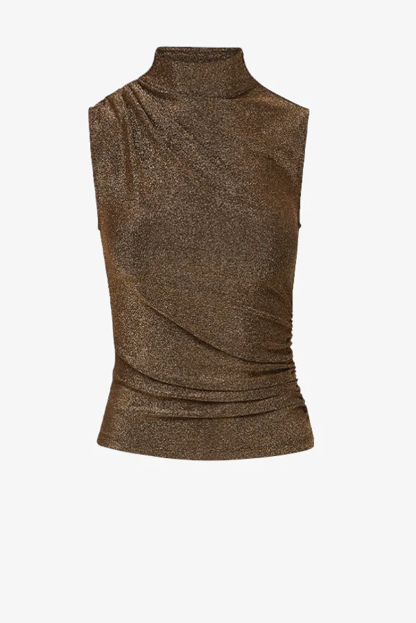 Veronica Beard Blusen & Tops<Top Mylie in Antique Gold Lurex