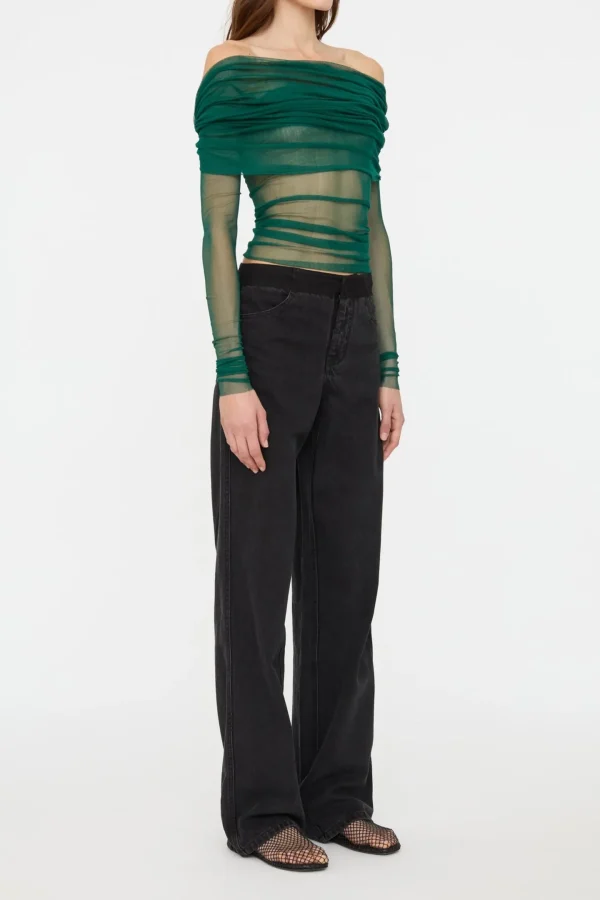 Christopher Esber Blusen & Tops<Top Veiled in Evergreen