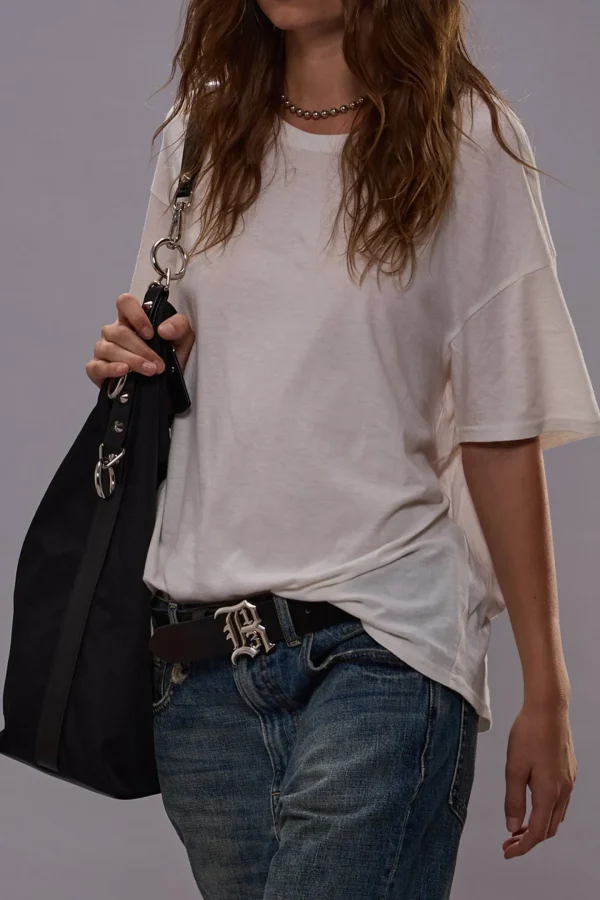R13 Shirts, Tank Tops & Longsleeves<T-Shirt Boxy Seamless in Cashmere White