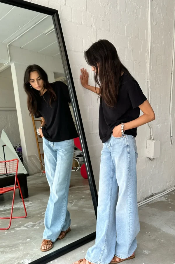 Nili Lotan Shirts, Tank Tops & Longsleeves<T-Shirt Brady in Washed Black