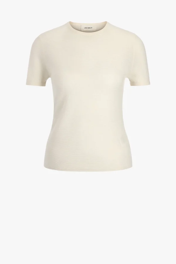 Lisa Yang Shirts, Tank Tops & Longsleeves<T-Shirt Ira in Ivory