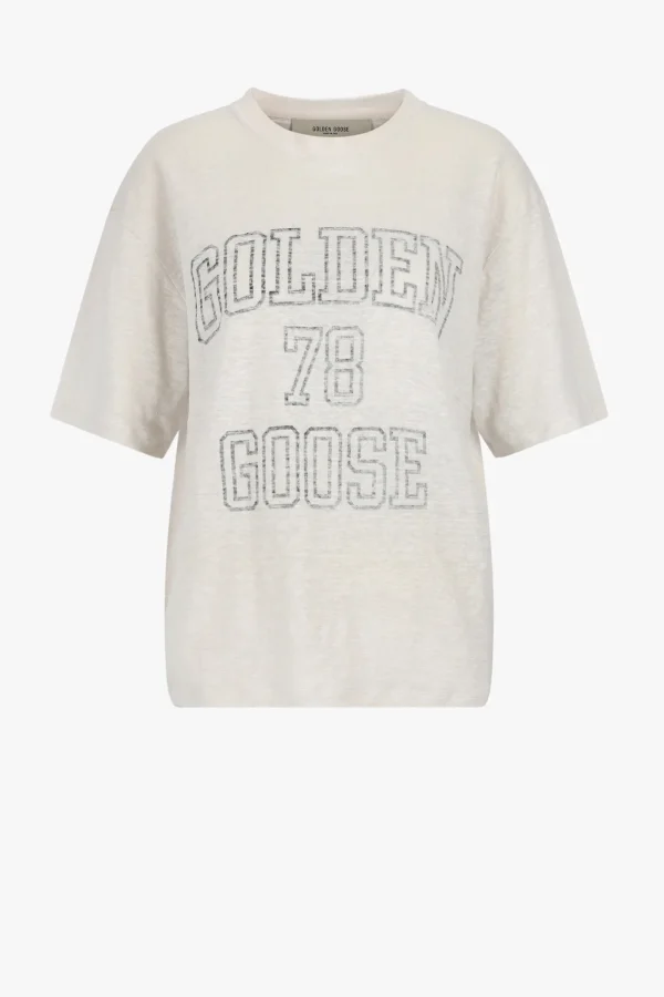 Golden Goose Shirts, Tank Tops & Longsleeves<T-Shirt Journey in Heritage Weiß/Schwarz
