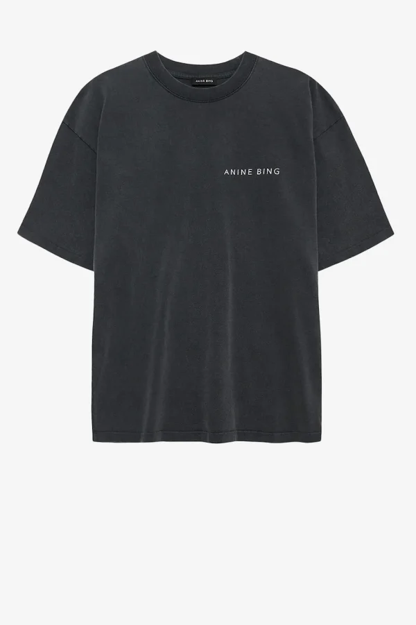 Anine Bing Shirts, Tank Tops & Longsleeves<T-Shirt Kent Twisted Snake in Washed Black