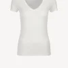 Majestic Filatures Shirts, Tank Tops & Longsleeves<T-Shirt mit V in Weiß