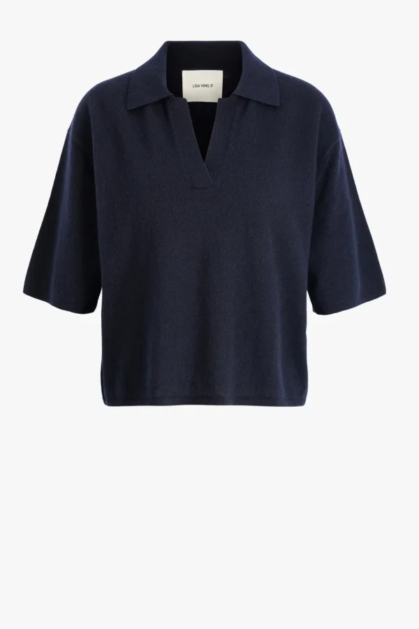 Lisa Yang Pullover<T-Shirt Neela in Navy