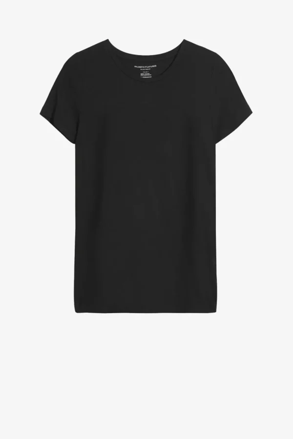 Majestic Filatures Shirts, Tank Tops & Longsleeves<T-Shirt Soft Viscose in Schwarz