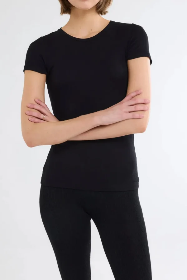 Majestic Filatures Shirts, Tank Tops & Longsleeves<T-Shirt Soft Viscose in Schwarz
