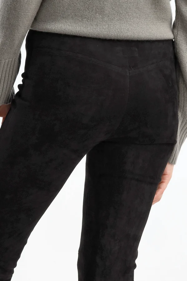 Stouls Hosen & Jumpsuits<Velourslederhose JP Twenty in Schwarz