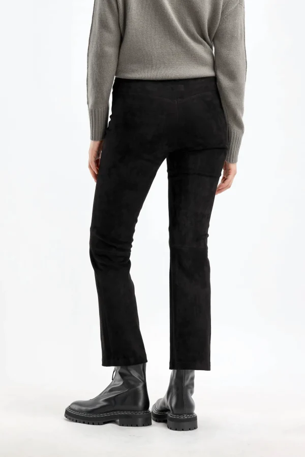 Stouls Hosen & Jumpsuits<Velourslederhose JP Twenty in Schwarz
