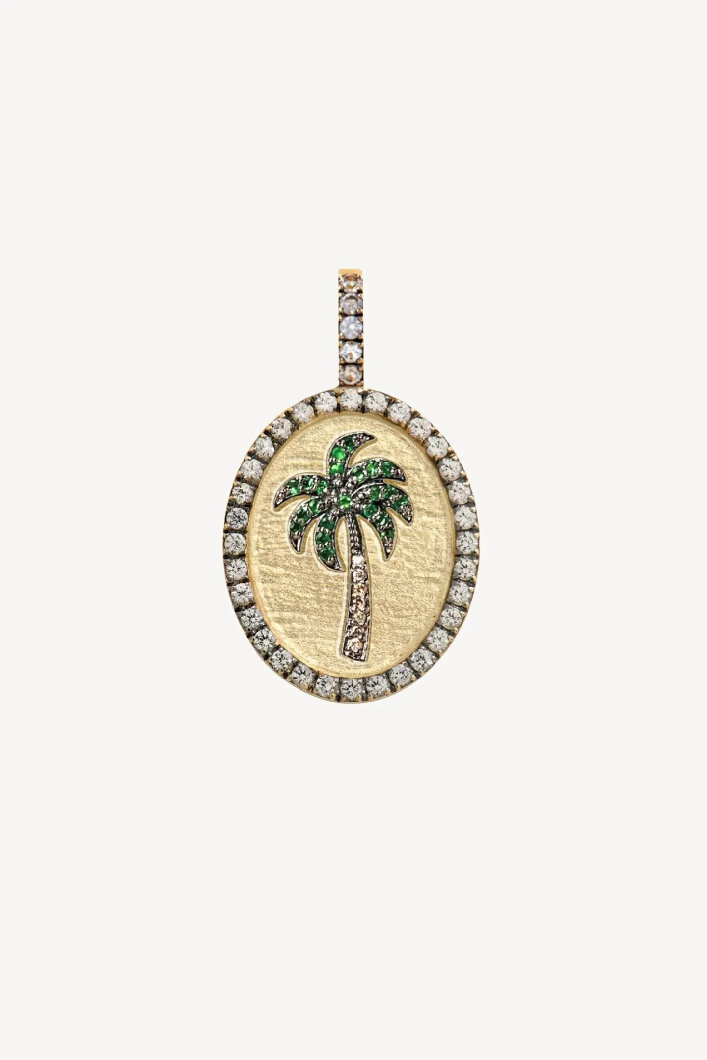 anhnger_palme_grn_saphirs_0.webp Feidt Schmuck | Fine Jewelry<Anhänger Palme Grün Saphirs Blancs 9 Karat