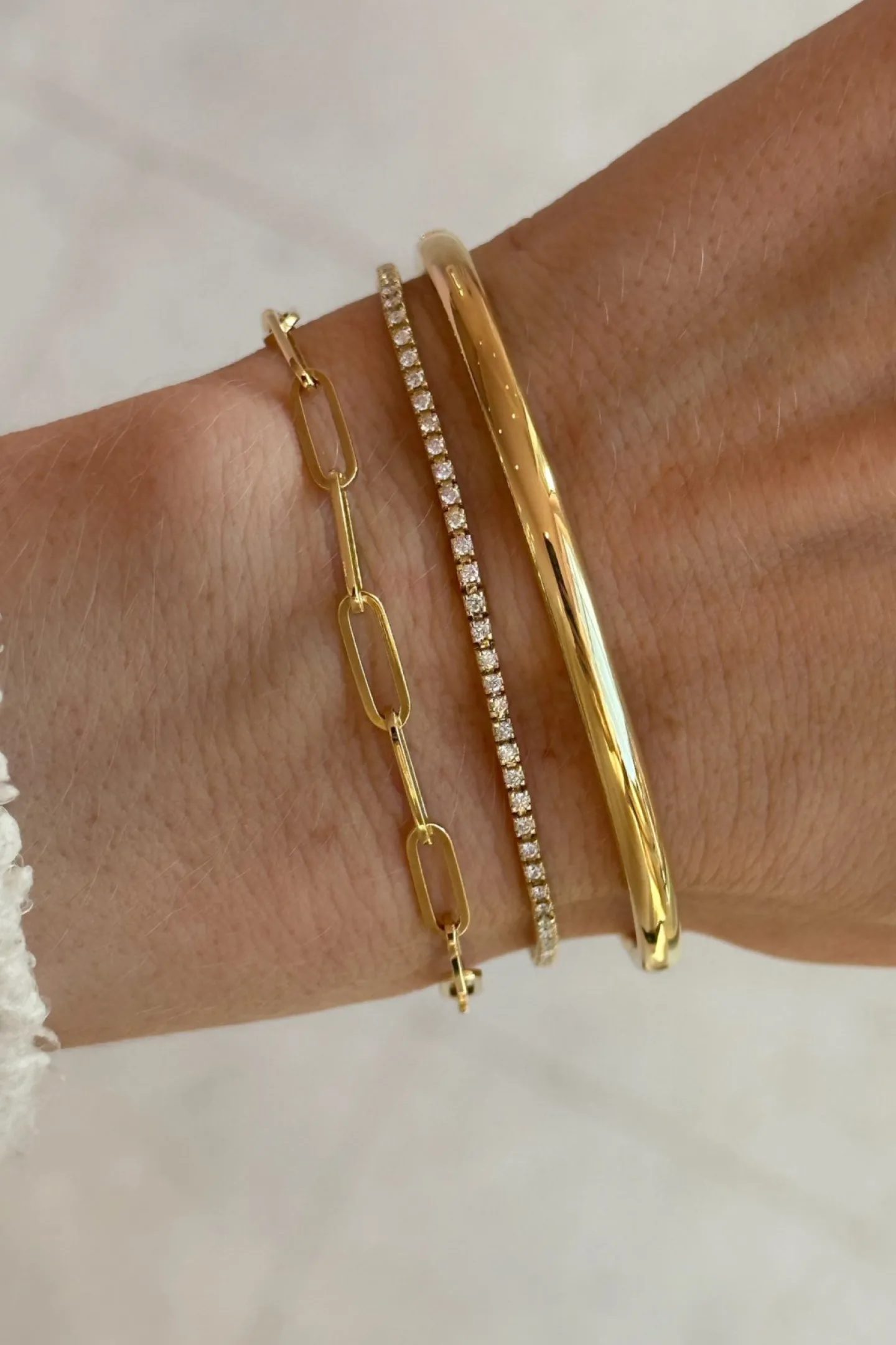 armband_tennis_aus_gelbgo_2.webp Nina Kastens Jewelry Schmuck | Fine Jewelry<Armband Tennis aus Gelbgold