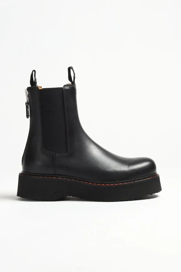 R13 Stiefel & Boots<Boots Single Stack Chelsea in Schwarz