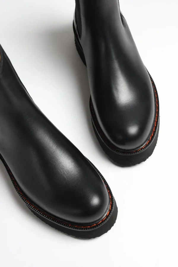 R13 Stiefel & Boots<Boots Single Stack Chelsea in Schwarz
