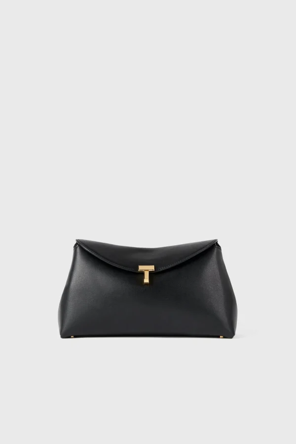 Toteme Schultertaschen | Clutches & Pouches<Clutch T-Lock in Schwarz/Gold