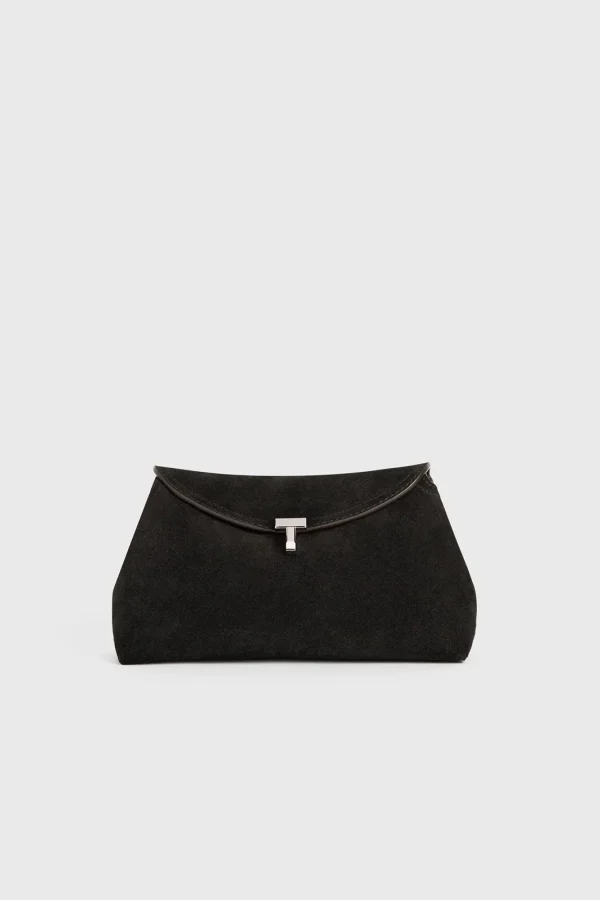 Toteme Clutches & Pouches<Clutch T-Lock Suede in Espresso