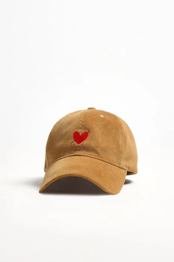 Anita Hass Caps & Mützen<Cord-Cap 'Heart' in Camel