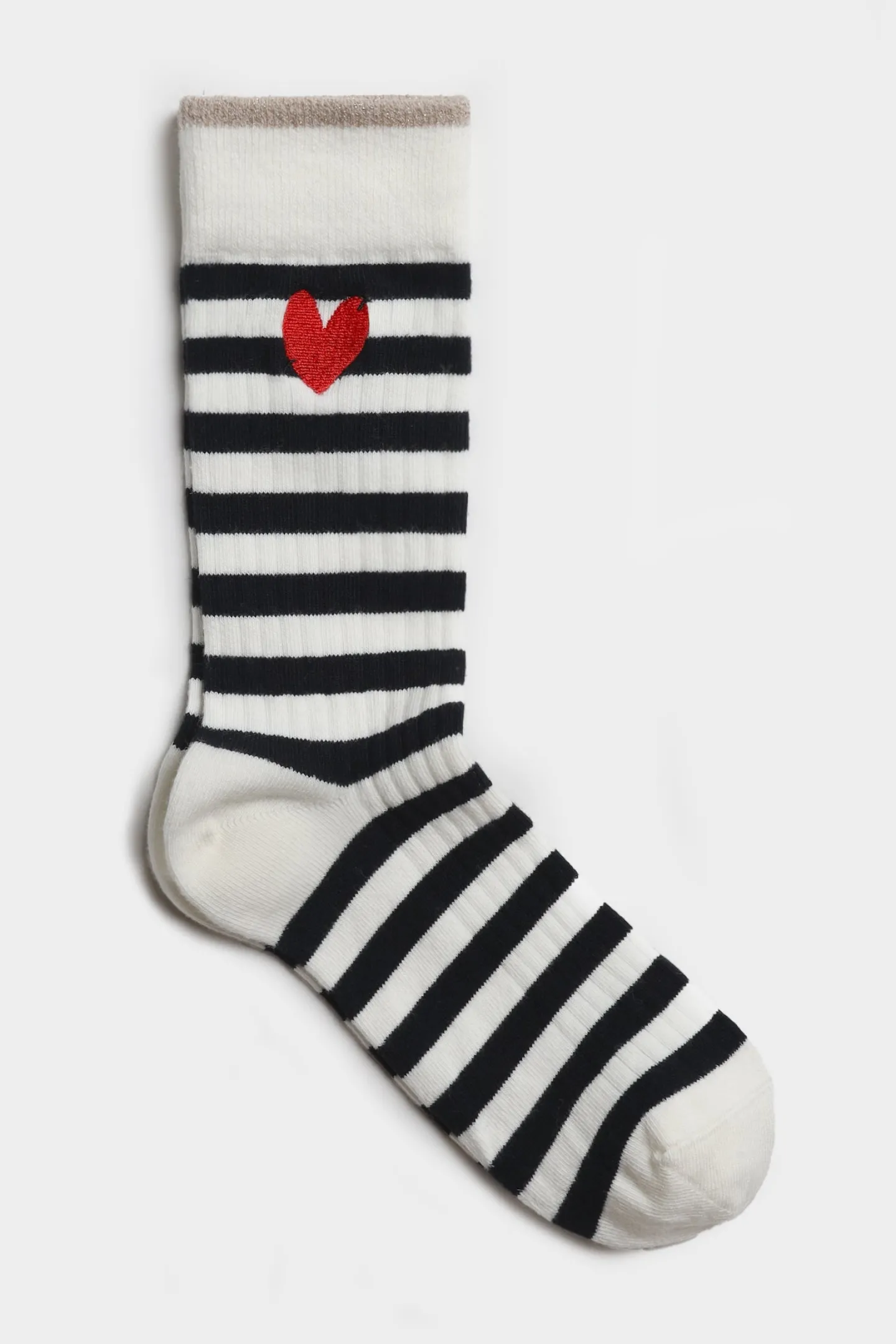 gestreifte_socken_heart_i_4.webp Anita Hass Socken<Gestreifte Socken 'Heart' in Ivory/Navy