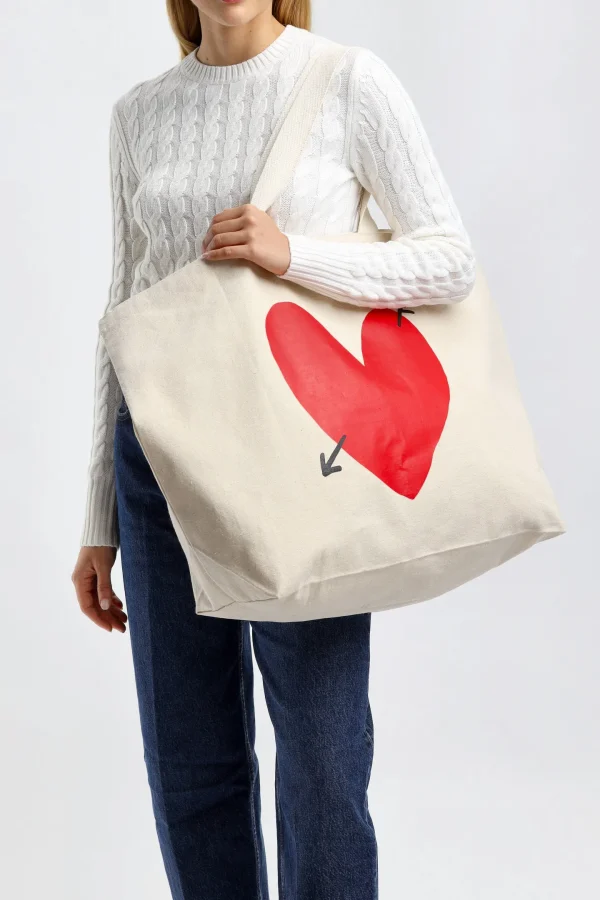 Anita Hass Shopper<Großer Canvas Shopper mit Herz-Logo