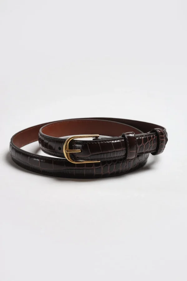 Nili Lotan Gürtel<Gürtel Jane in Braun/Croco