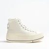 R13 Sneaker | High Top<High Top Sneaker in Ecru