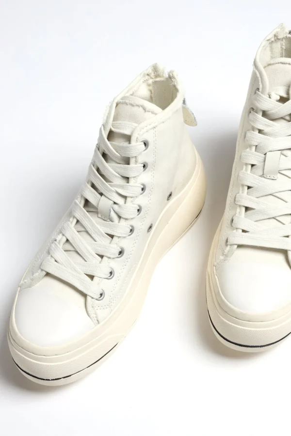 R13 Sneaker | High Top<High Top Sneaker in Ecru