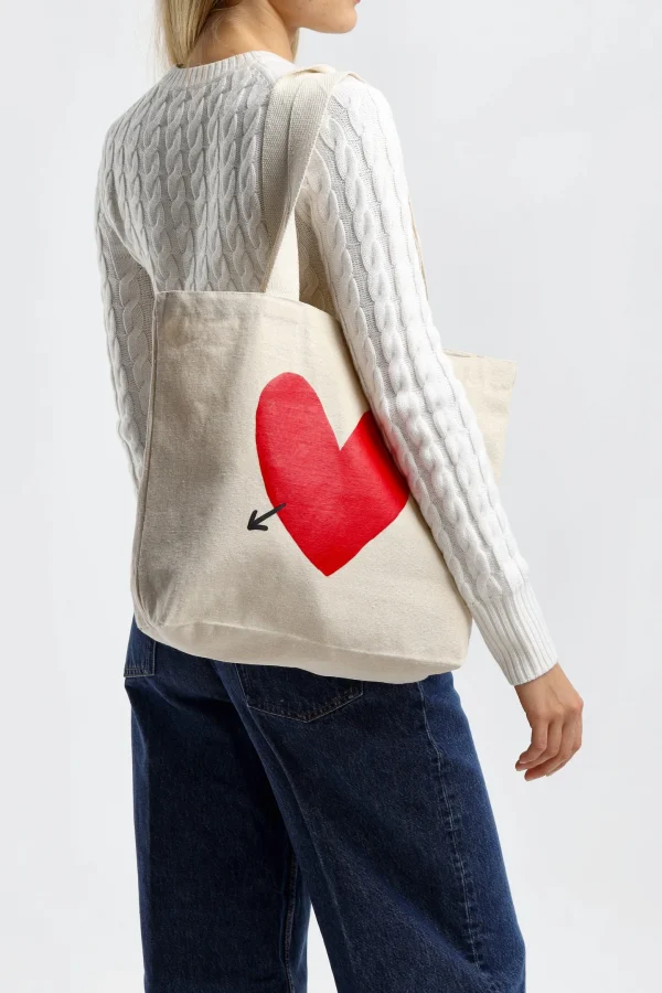 Anita Hass Shopper<Kleiner Canvas Shopper mit Herz-Logo