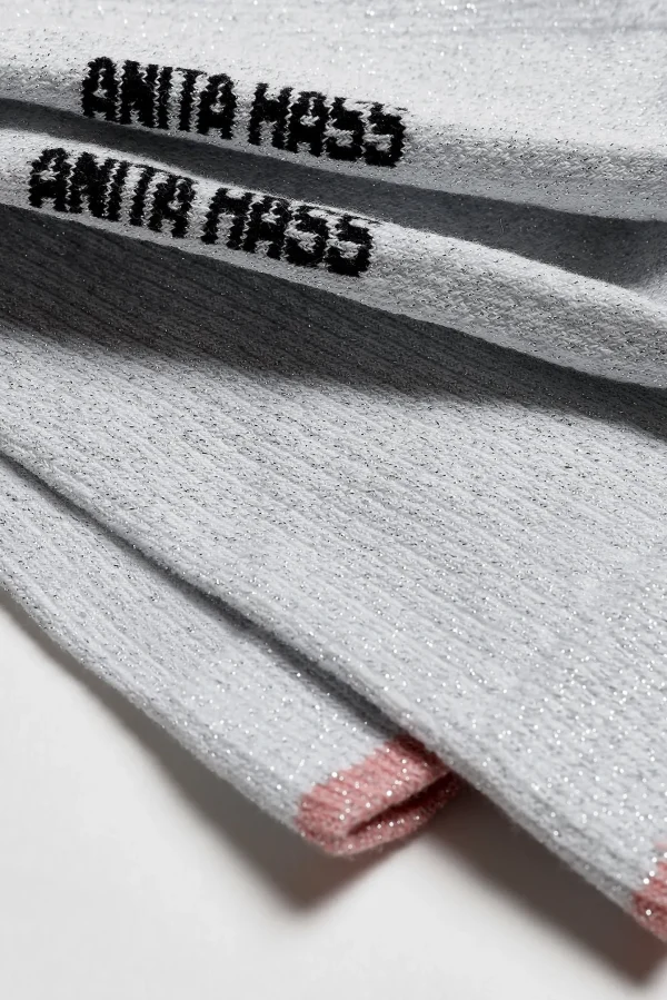 Anita Hass Socken<Lurexsocken in Silber/Pink