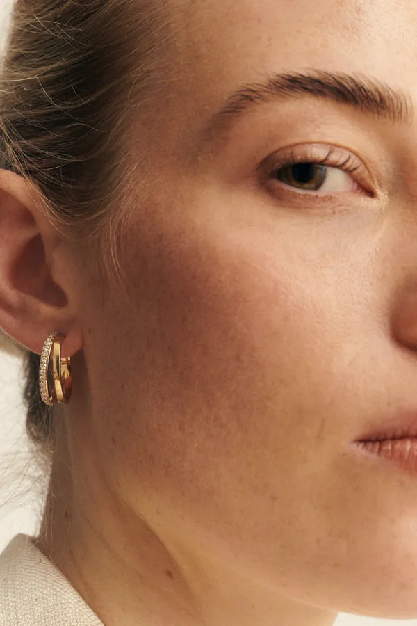 Lilian von Trapp Schmuck | Fine Jewelry<Ohrringe Synergy Creoles Half Diamonds