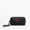 Anita Hass Clutches & Pouches<Pouch 'Heart' in Black Nylon