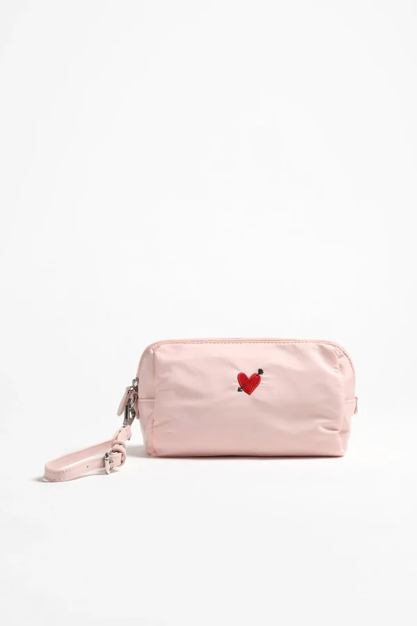 Anita Hass Clutches & Pouches<Pouch 'Heart' in Rose Nylon