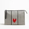Lala Berlin x Anita Hass Clutches & Pouches<Pouch Pili 'Heart' in Schwarz/Weiß