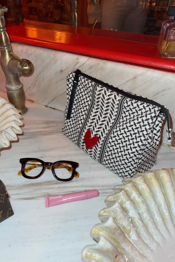 Lala Berlin x Anita Hass Clutches & Pouches<Pouch Pili 'Heart' in Schwarz/Weiß