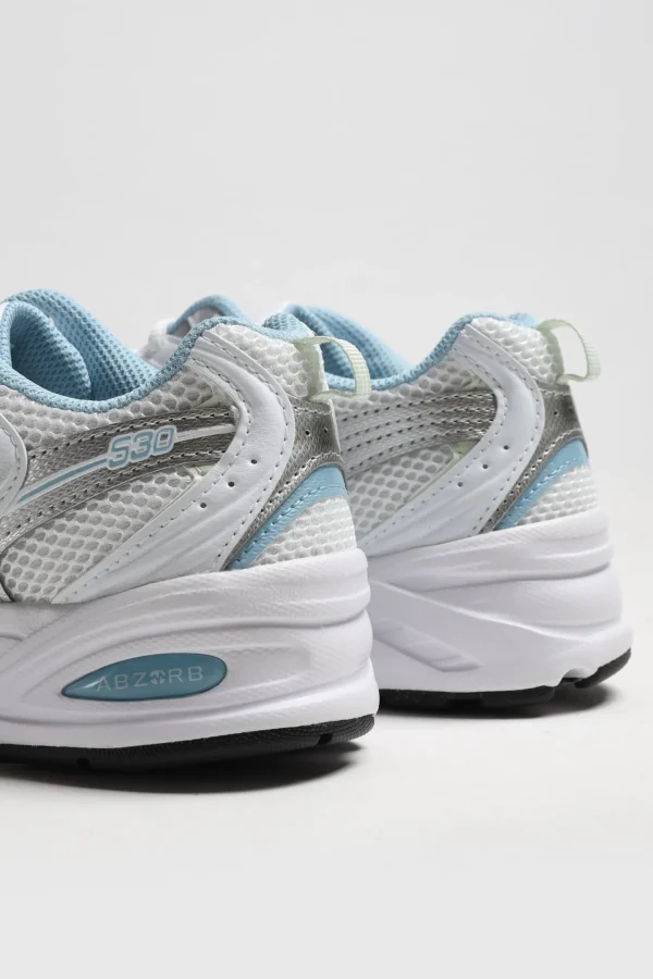 New Balance Sneaker | Low Top<Sneaker 530 in White/Silver Metallic