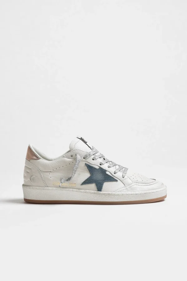 Golden Goose Sneaker | Retro<Sneaker Ball Star in Weiß/Smoke Blue/Peach